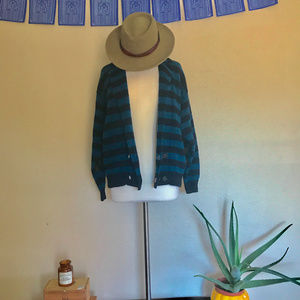 Perry Ellis Portfolio 100% Wool Stripy Knit